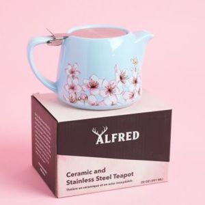 New ALFRED Ceramic and Stainless Steel Teapot
